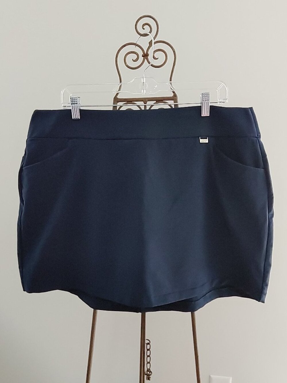 Greg Norman Skort Golf Pickleball Tennis Dk Blue Pockets Mesh Shorts XL